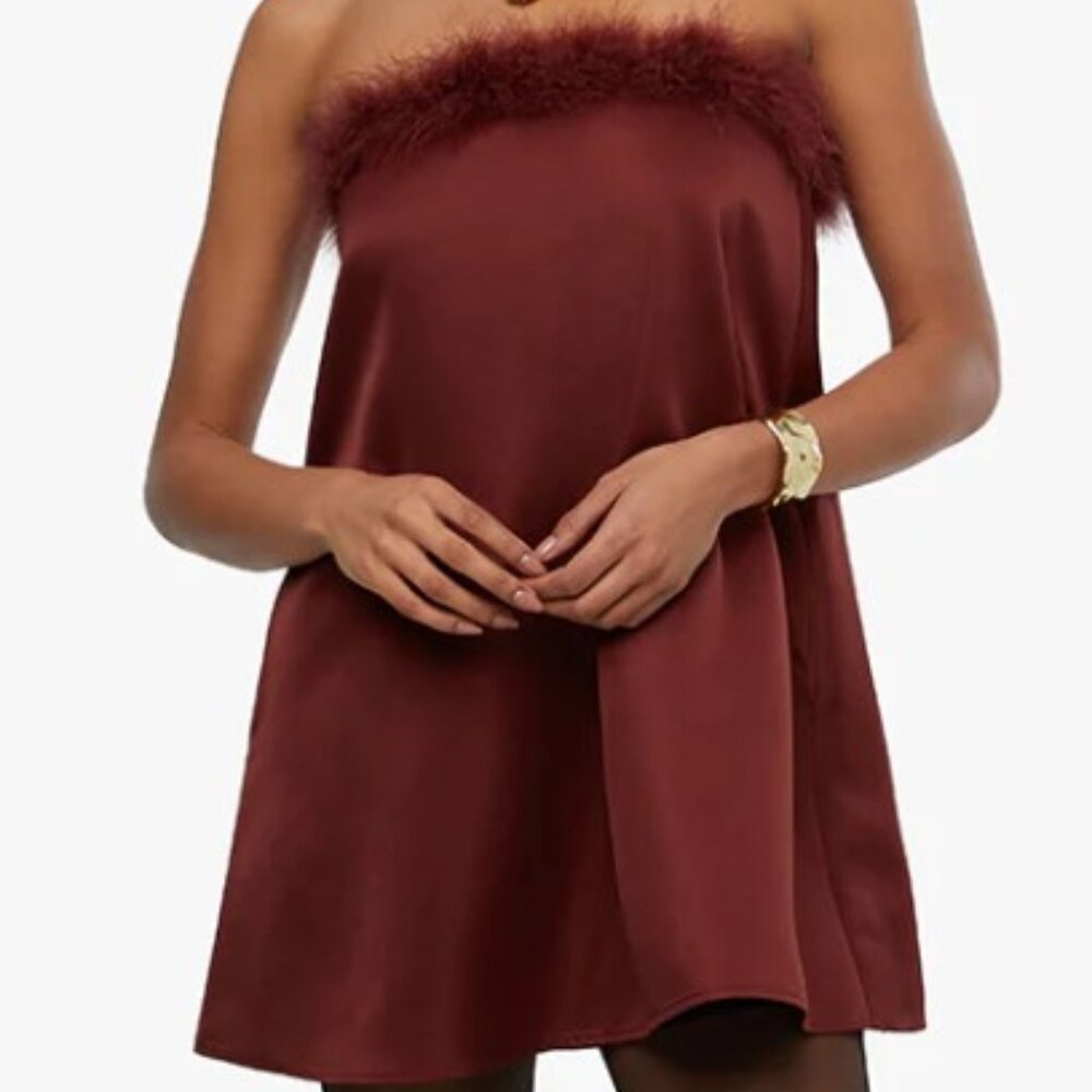 Strapless mini dress